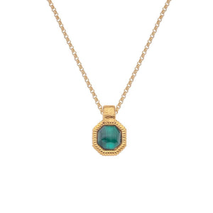 Hot Diamonds Gold Edit Revive Malachite Necklace