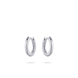 Silver Classic Huggie Hoops 13mm