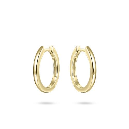 Silver Gold Plated Huggie Hoops 18mm