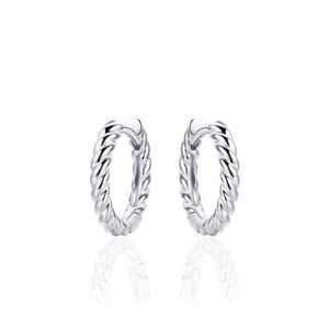 Silver Twist Huggies 18mm
