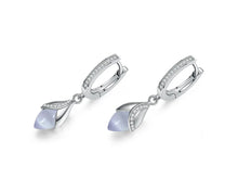 Load image into Gallery viewer, Fei Liu Magnolia Hoop Earrings - Grey
