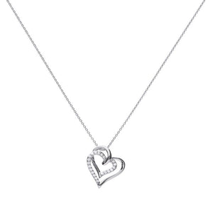 Diamonfire Entwined Hearts Necklace