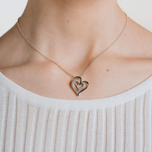 Diamonfire Entwined Hearts Necklace