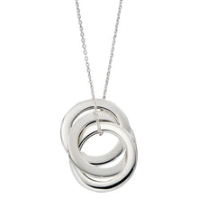 Load image into Gallery viewer, Silver Triple Interlinked Circles Necklace
