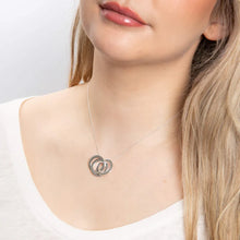 Load image into Gallery viewer, Silver Triple Interlinked Circles Necklace
