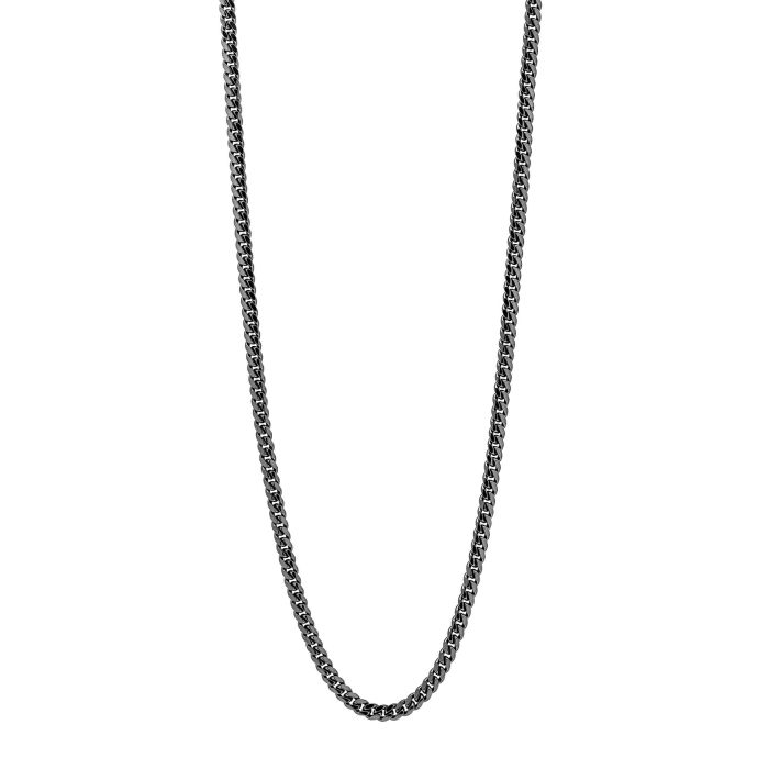 Fred Bennett Cuban Link Silver Gunmetal plated Necklace
