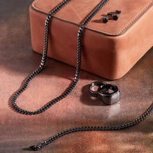 Load image into Gallery viewer, Fred Bennett Cuban Link Silver Gunmetal plated Necklace
