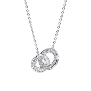 Diamonfire Cubic Zirconia Linked Circles Necklace