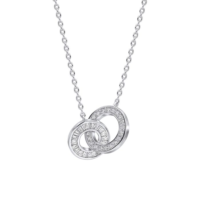 Diamonfire Cubic Zirconia Linked Circles Necklace