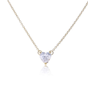 Diamonfire Cubic Zirconia Solitaire Heart Pendant