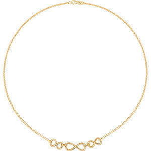 9ct Gold Infinity Necklace