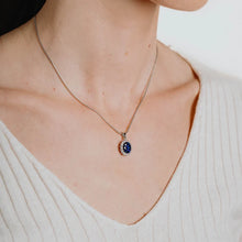 Load image into Gallery viewer, Diamonfire oval Sapphire Zirconia pendant
