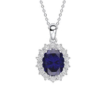 Load image into Gallery viewer, Diamonfire oval Sapphire Zirconia pendant
