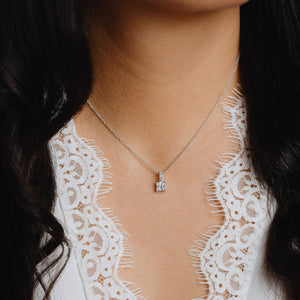Diamonfire Cubic Zirconia Princess Cut Pendant