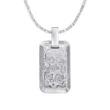 Load image into Gallery viewer, Fred Bennett Damascus Steel Rectangle Pendant
