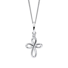 Load image into Gallery viewer, D for Diamond Organic Swirl Cross
