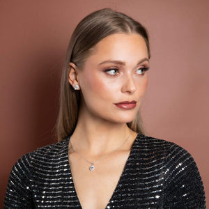 Diamonfire Cubic Zirconia Oval Cluster Pendant