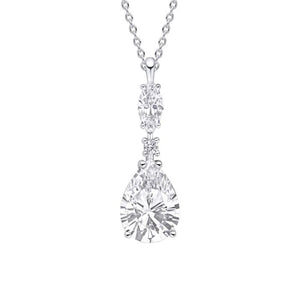 Diamonfire Cubic Zirconia Marquise Drop Necklace