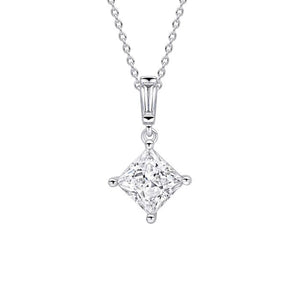 Diamonfire Cubic Zirconia Princess Cut Pendant