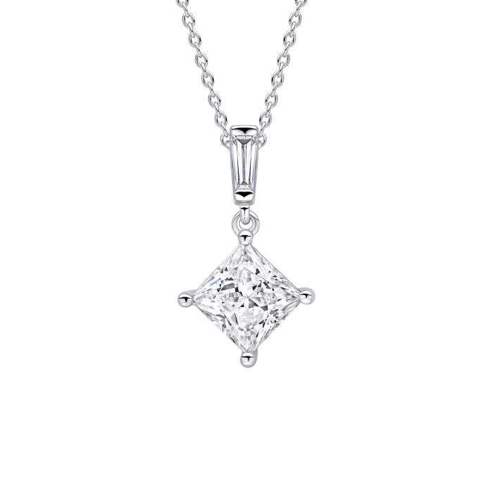 Diamonfire Cubic Zirconia Princess Cut Pendant