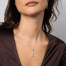 Load image into Gallery viewer, Diamonfire Cubic Zirconia Deco Line Drop Necklace
