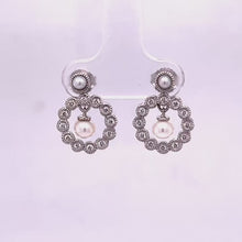 Load and play video in Gallery viewer, Diamond and Pearl Earrings
