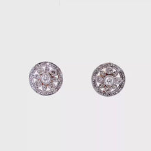 Load and play video in Gallery viewer, Diamond Floral Stud Earrings
