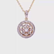 Load and play video in Gallery viewer, Diamond Floral Pendant
