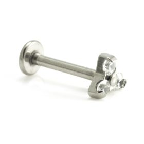 Titanium Micro Gem Trinity Internal Labret