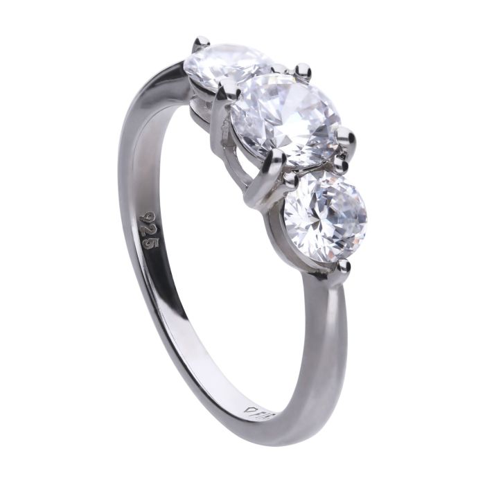 Diamonfire Cubic Zirconia Trilogy Ring