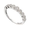 Milgrain edge cubic zirconia ring