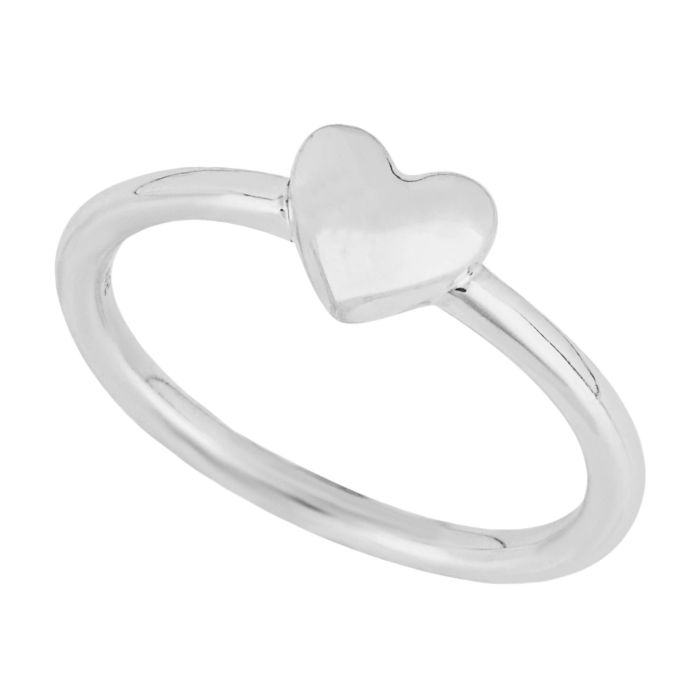 Silver Simplistic Heart Ring