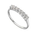 Sterling silver claw set CZ ring