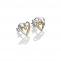 Load image into Gallery viewer, Hot Diamonds Silver and 18ct Interwoven Heart Earrings
