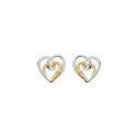 Load image into Gallery viewer, Hot Diamonds Silver and 18ct Interwoven Heart Earrings
