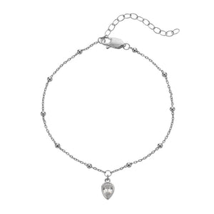 Silver Whisper Birthstone Bracelet - April