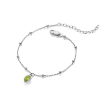 Load image into Gallery viewer, Silver Whisper Birthstone Bracelet - August
