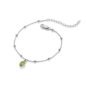 Silver Whisper Birthstone Bracelet - August