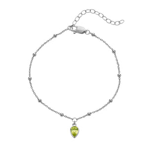 Silver Whisper Birthstone Bracelet - August