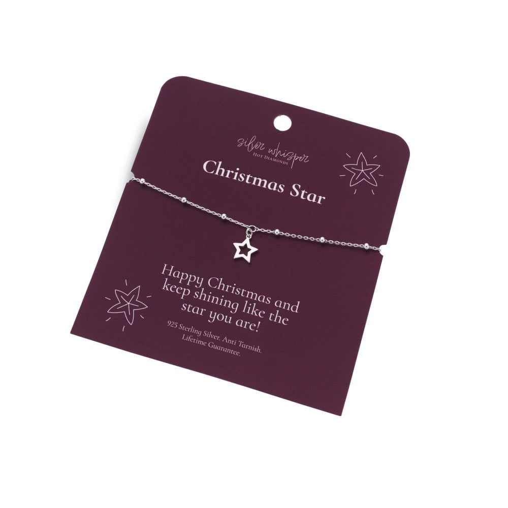 Silver Whisper Christmas Star Bracelet
