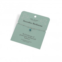 Load image into Gallery viewer, Silver Whisper Birthstone Bracelet - December
