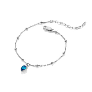Silver Whisper Birthstone Bracelet - December