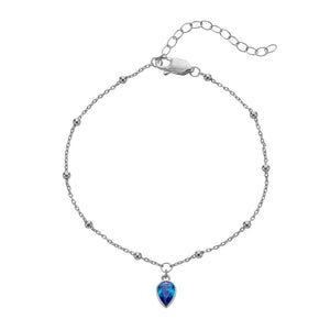 Silver Whisper Birthstone Bracelet - December