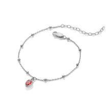Load image into Gallery viewer, Silver Whisper Birthstone Bracelet - January
