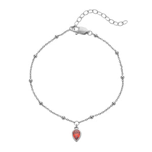 Silver Whisper Birthstone Bracelet - January