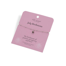 Load image into Gallery viewer, Silver Whisper Birthstone Bracelet - July

