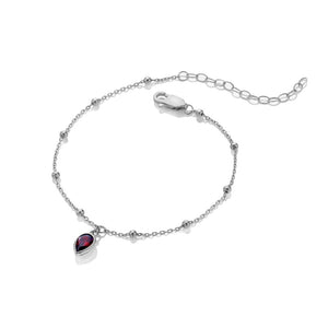 Silver Whisper Birthstone Bracelet - July