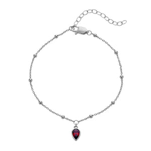 Silver Whisper Birthstone Bracelet - July