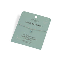 Load image into Gallery viewer, Silver Whisper Birthstone Bracelet - March
