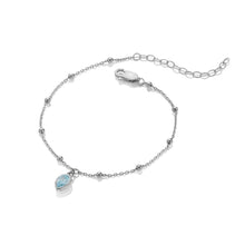 Load image into Gallery viewer, Silver Whisper Birthstone Bracelet - March
